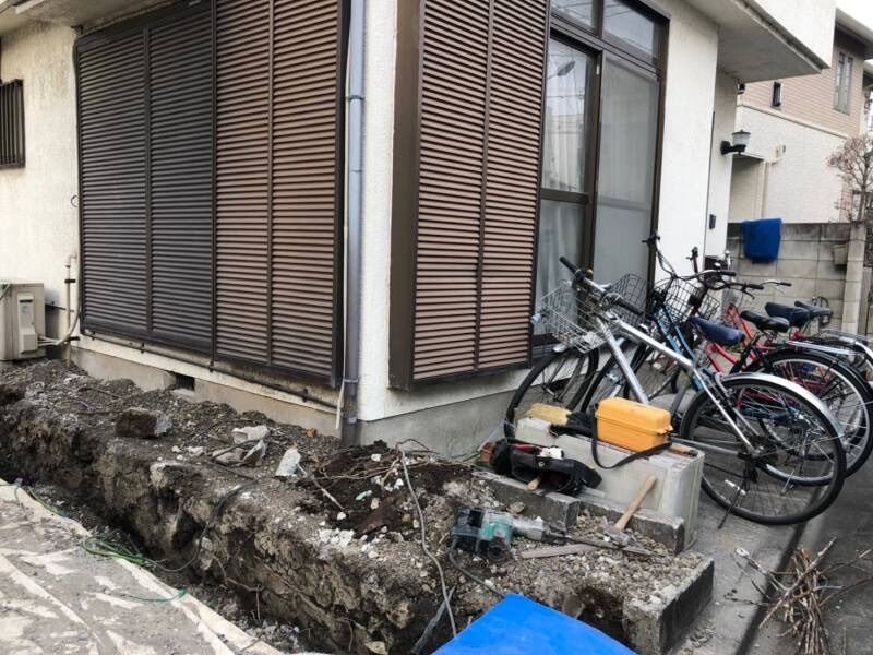 既存解体中の様子
